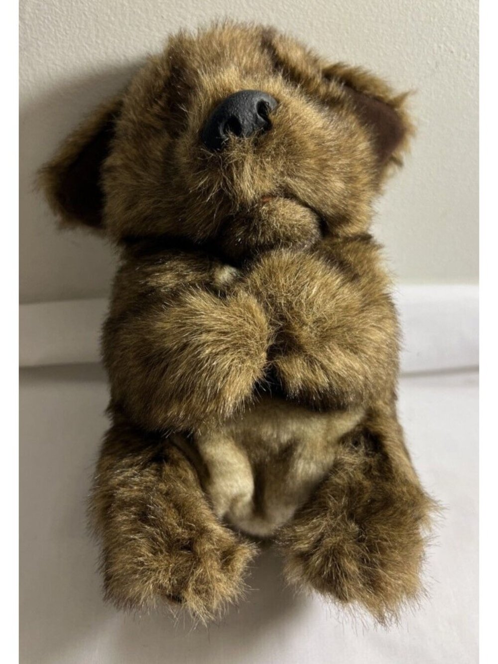 Folkmanis Brown Puppy Dog Hand Puppet Realistic Plush Pretend Play 9 Inches